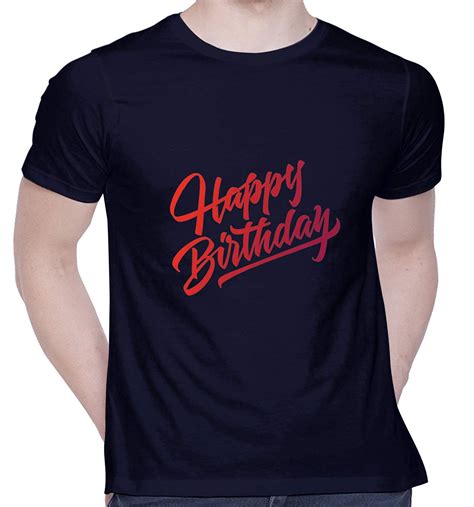 creativit graphic printed  shirt  unisex happy birthday tshirt casual  sleeve