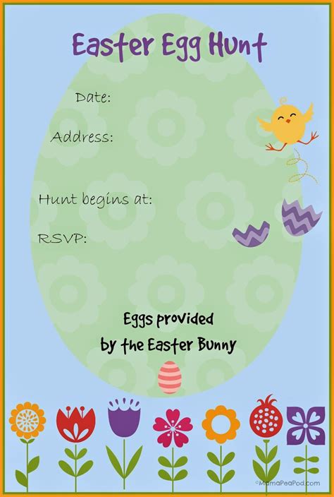 easter egg hunt invite template business template ideas
