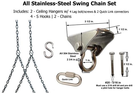 ss swing chain set image weathercraft outdoor furniture