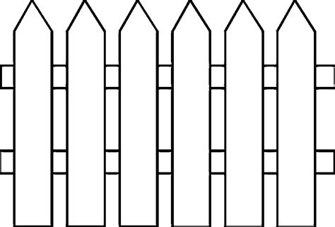 picket fence template clipart