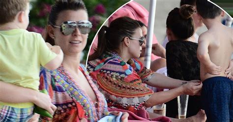 pregnant coleen rooney enjoys another holiday in barbados