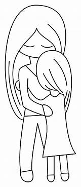 Hugging Hug sketch template