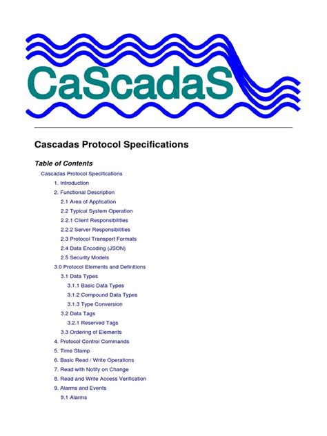 cascadas protocol specifications  internet web world wide web