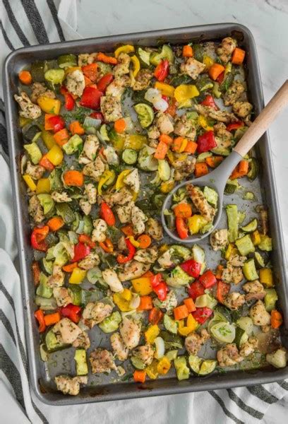super easy one pan baked chicken and vegetables recipe