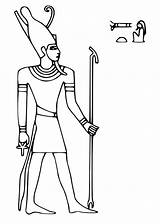 Ancient Pharaoh Gods Egypt Anubis Mythology Coloringhome sketch template
