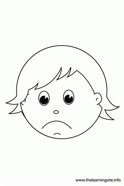 coloring page   sad face coloring home