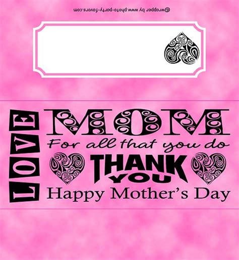 printable mothers day candy bar wrappers ad explore homemade gift