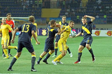 Ukraine Sweden National Teams Football Match Editorial Photography