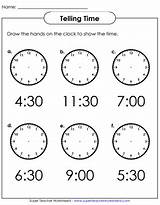 Worksheets Math Hour Half Telling Time Grade Kindergarten Printable First English Activities Reading Zdroj Pinu sketch template