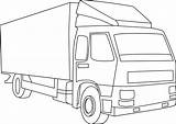 Truck Line Clip Outline Cargo Clipart Sketch Delivery Drawing Pickup Library Coloring Car Fire Food Sketches Collection Cliparts Sweetclipart Monster sketch template