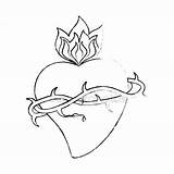 Thorns Heart Drawing Crown Getdrawings sketch template