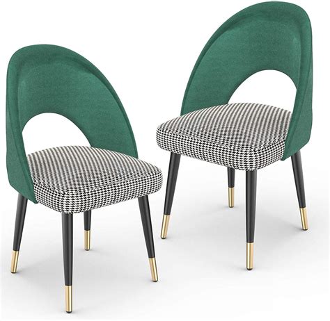 mecor modern velvet dining chairs set   velvet upholstered side