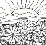 Coloring Pages Beach Sunset Printable sketch template