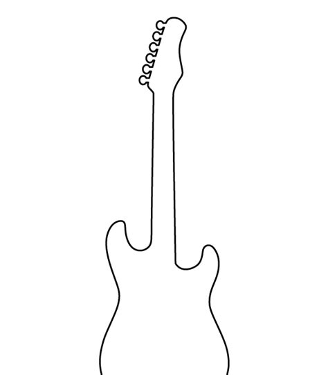 printable cut  guitar template