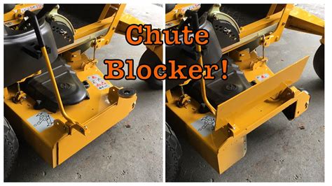 chute blocker  mower deck youtube