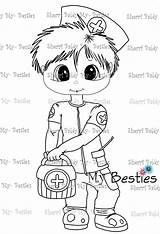 Besties Digi Nurse Rx Stamp Instant Doll Dr Well sketch template