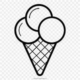 Ice Cream Coloring Drawing Cone Clip Cones Book Color Poster Line Ausmalbild Pages Save sketch template