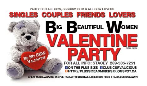 Bbw And Bbw Admirers Bbw Valentine Party