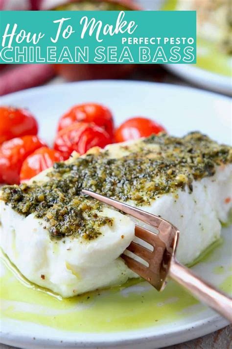 Easy Baked Chilean Sea Bass With Pesto In 2020 Delicious