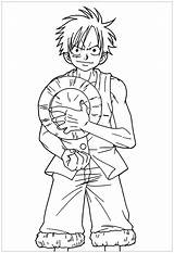 Coloring Pages Luffy Piece Color Popular sketch template