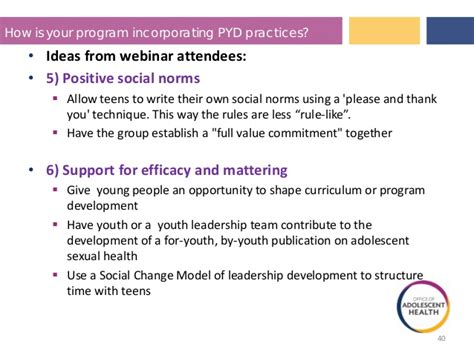 positive youth development and teen pregnancy prevention programs