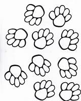 Paw Outline Print Dog Coloring Cliparts Clipart Library Book Large sketch template