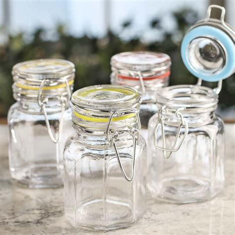 Small Clamp Lid Glass Jar Miniatures Sale Sales