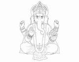 Ganesh Coloring Pages India Bollywood Adults Wisdom God Intelligence Allan sketch template