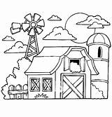 Silo Getdrawings Loft Barns Windmills Barnyard Getcolorings sketch template