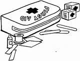 Aid Kit First Drawing Coloring Pages Clipartmag sketch template