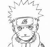 Naruto Easy Drawing Uzumaki Lineart Drawings Sketch Coloring Deviantart sketch template