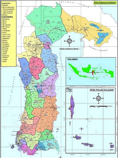 peta administrasi sulawesi selatan imagesee