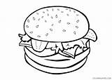 Coloring4free Hamburger sketch template