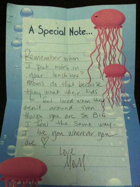 mom leaves message   grown daughters lunchbox photo huffpost