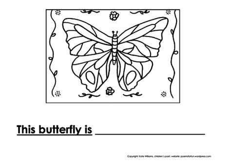 butterfly writing colouring sheet   teaching resources