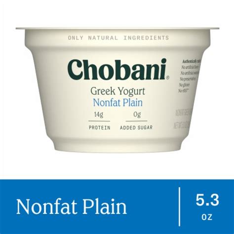 chobani plain nonfat greek yogurt cup  oz metro market