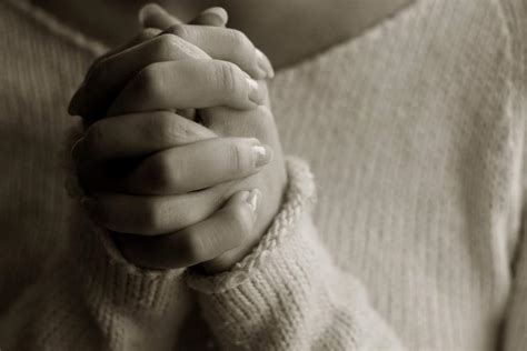 god hears   praying woman