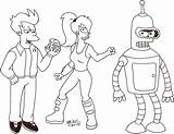 Futurama Coloring Pages Printable Beavis Butthead Colouring Bender Drawings Sheets Cartoon Book Time Timmy Fan Adult Vector Online Family Popular sketch template