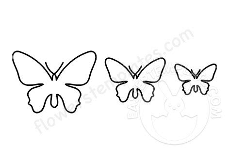 butterfly shaped template easter template
