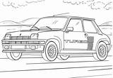 Renault Coloring Turbo Pages Rally Impreza Subaru Car Drawing Paper sketch template