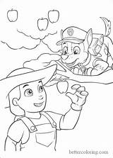 Coloring Pages Patrol Paw Thanksgiving Farmer Marshall Print sketch template