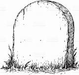 Tombstone Drawing Blank Gravestone Clip Illustration Vector Tomb Drawings Empty Illustrations Tattoo Clipart Realistic Stock Graphics Istockphoto Message Left Paintingvalley sketch template