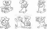 Whiteboard Characters Dogs Cartoon Drawing Illustration Vector Preview sketch template