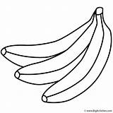 Coloring Banana Bunch Fruits Bananas Drawing Vegetables Color Print Kids Getdrawings Activity Clipartmag sketch template