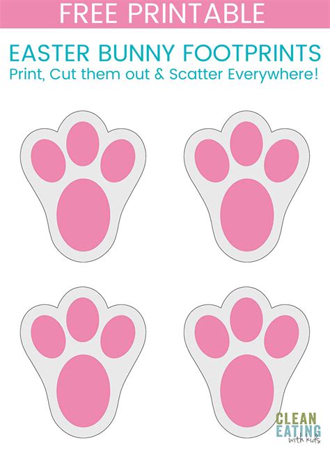 bunny footprints printable printable templates