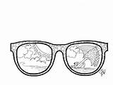 Sunglasses Colouring Sonnenbrille Ausmalen sketch template