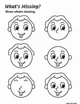 Face Worksheet Parts Worksheets Missing Kindergarten Body Preschool Activities Kids English Part Draw Library Housview Speech Therapy Do Year Old sketch template