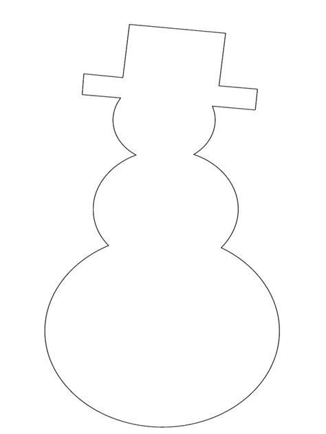 snowman outline printable