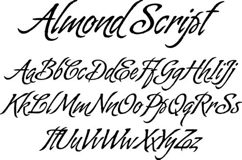 script lettering styles almond scriptfont  sudtipos cursive