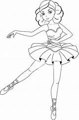 Coloring Pages Ballet Dancers Getcolorings Ballerina Angelina sketch template